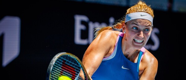 Česká tenistka Petra Kvitová v zápase na Australian Open 2023 v Melbourne - sledujte tenis Kvitová vs Kalinina dnes živě ve druhém kole - foto Profimedia