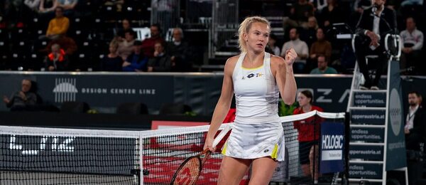 Tenis, WTA, Kateřina Siniaková během turnaje v Linci, Rakousko