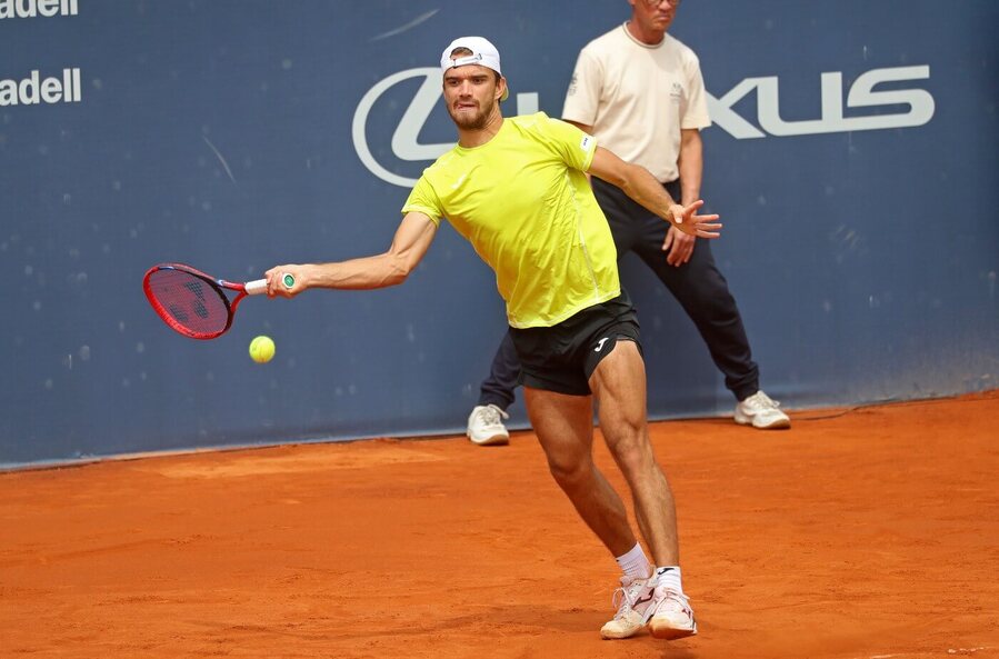 Tenis, ATP, Tomáš Macháč na turnaji v Barceloně, Španělsko