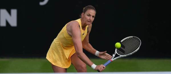 Tenis, WTA, Karolína Plíšková během turnaje v Nottinghamu, tráva