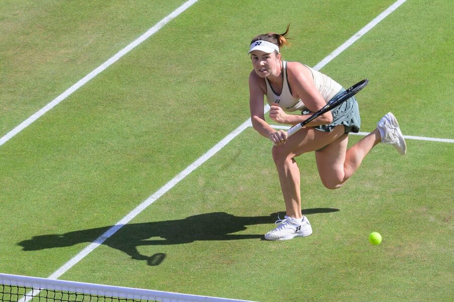 Linda Nosková během osmifinále travnatého turnaje v Berlíně 2024, dnes se zapojí do 1. kola Wimbledonu
