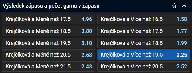 Tip na tenis: Wimbledon 2024 - Krejčíková vs. Bouzas Maneiro (dvouhra Ž, třetí kolo)