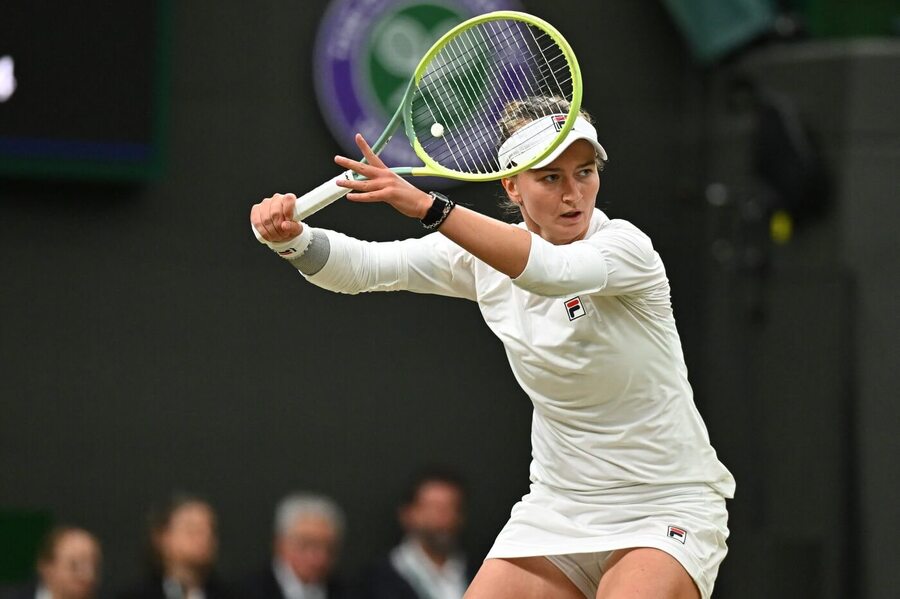 Tenis, WTA, Barbora Krejčíková během grandslamu Wimbledon, All England Club, Londýn