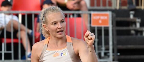 Kateřina Siniaková během turnaje Prague Open 2024