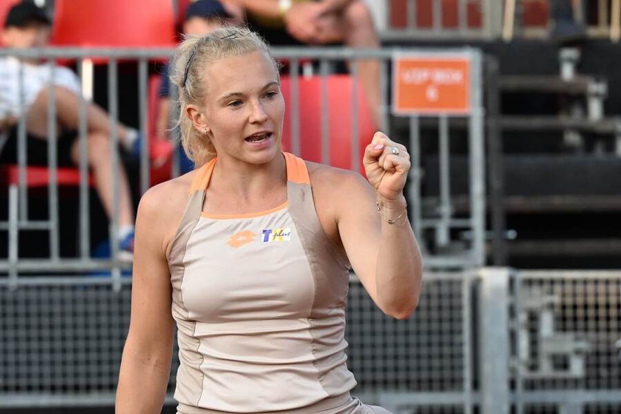 Kateřina Siniaková během turnaje Prague Open 2024