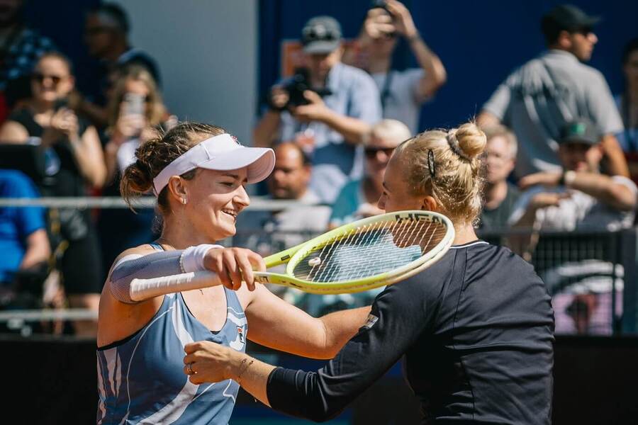 Tenis, WTA, Barbora Krejčíková a Kateřina Siniaková na turnaji v Praze, Prague Open