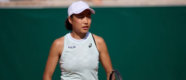 Tenis, WTA, Shuai Zhang během smíšené čtyřhry na Roland Garros, Paříž, Francie