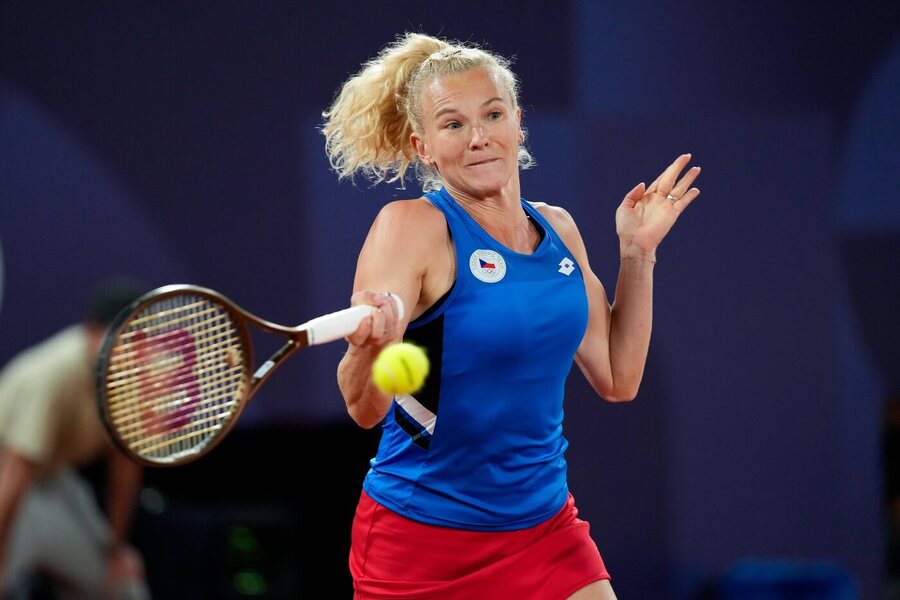 Tenis, WTA, Kateřina Siniaková během pařížských her, areál Roland Garrose