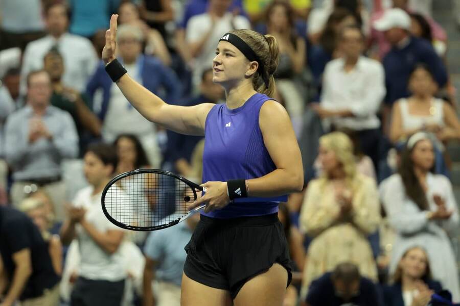 Tenis, WTA, Karolína Muchová se raduje z postupu na US Open, Flushing Meadows, New York, USA