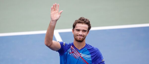 Tenis, ATP, Tomáš Macháč slaví postup na US Open, grandslam, New York, USA