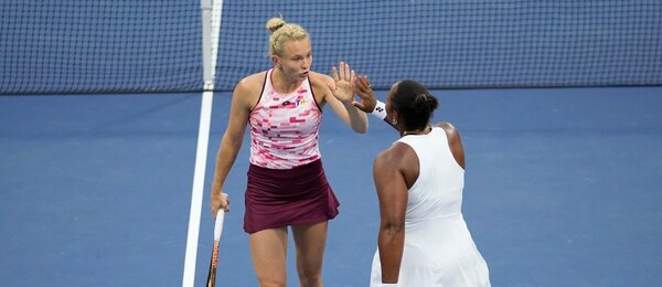 Tenis, WTA, Kateřina Siniaková a Taylor Townsend během grandslamu US Open, New York