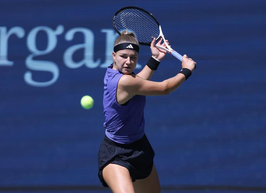 Tenis, WTA, Karolína Muchová během čtvrtfinále US Open, grandslam, New York