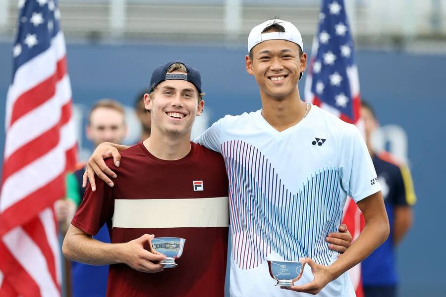 Tenis, ATP, Maxim Mrva a Rei Sakamoto vyhráli juniorské US Open ve čtyřhře