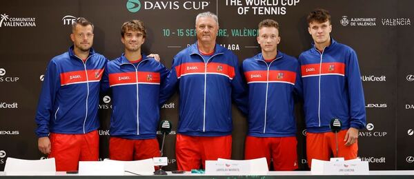 Tenis, Davis Cup, Davisův pohár, hráči a kapitán před skupinovými zápasy