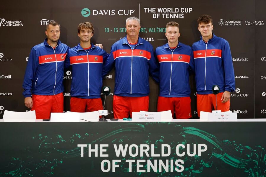 Tenis, Davis Cup, Davisův pohár, hráči a kapitán před skupinovými zápasy