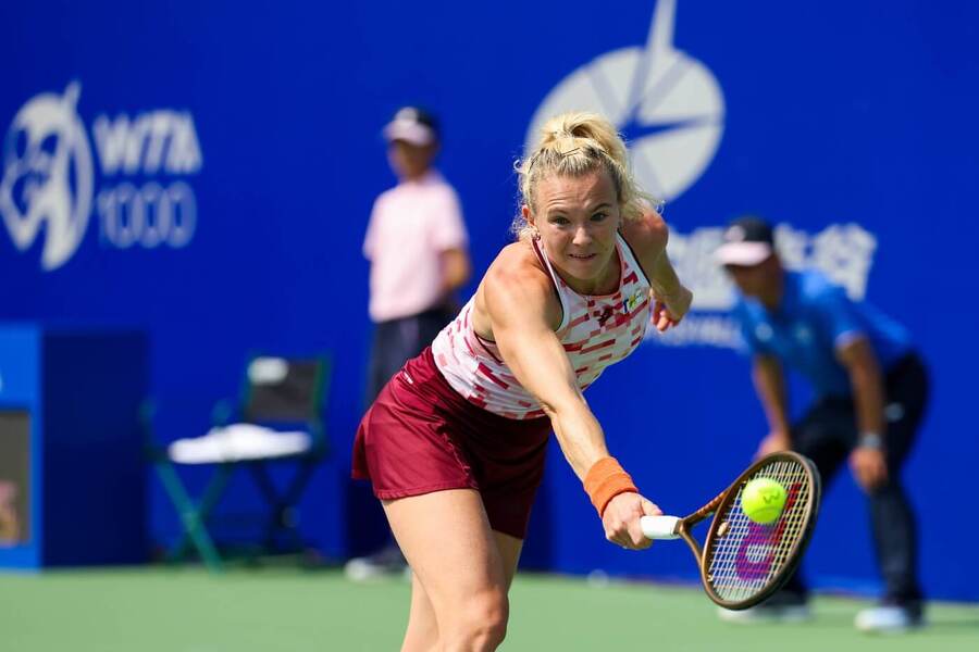 Tenis, WTA, Kateřina Siniaková během turnaje ve Wuhanu, Čína