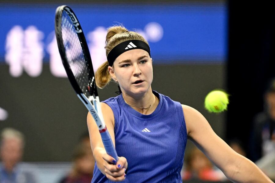 Tenis, WTA, Karolína Muchová během finále turnaje v Pekingu, China Open