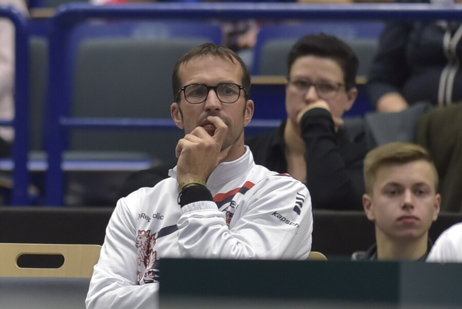 Tenis, ATP, Radek Štěpánek během kvalifikace na Davis Cup