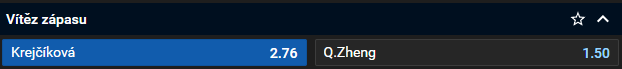 Krejčíková vs. Zheng - Turnaj mistryň 2024 (semifinále)