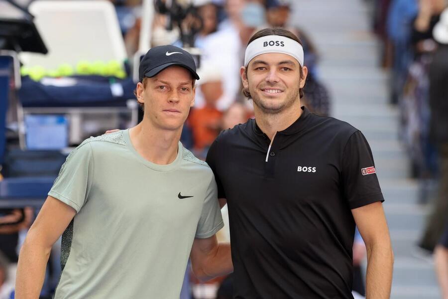 Tenis, ATP, Jannik Sinner a Taylor Fritz před finále US Open, New York