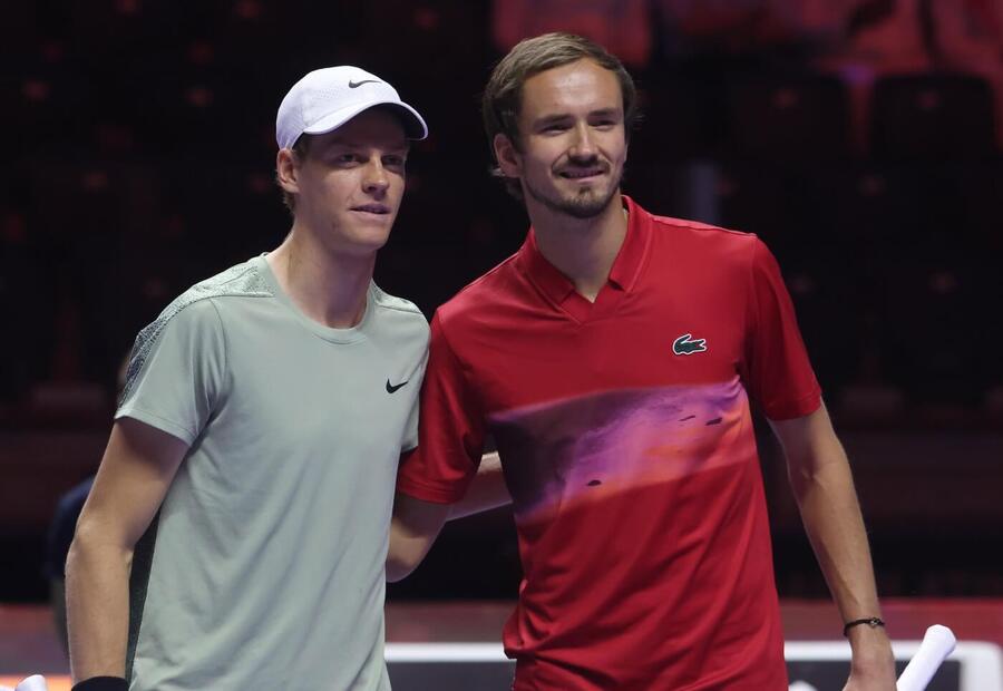 Tenis, ATP, Jannik Sinner a Daniil Medvedev na exhibici Six Kings Slam, Rijád