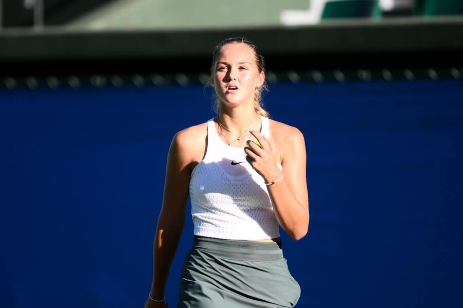 Tenis, juniorka Tereza Krejčová během turnaje v Osace, Japonsko