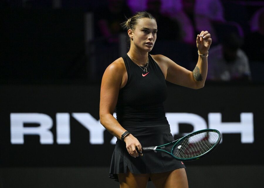 Tenis, WTA, Aryna Sabalenka během Turnaje mistryň, Rijád, Saúdská Arábie