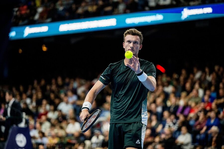 Tenis, ATP, Jiří Lehečka během turnaje v Antverpách, Belgie