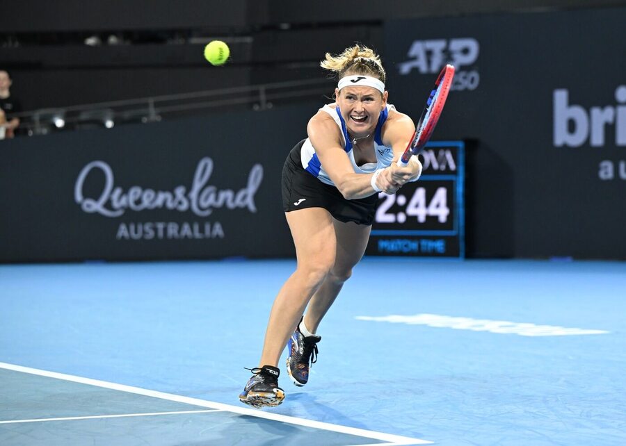 Tenis, WTA, Marie Bouzková během turnaje v Brisbane, Austrálie