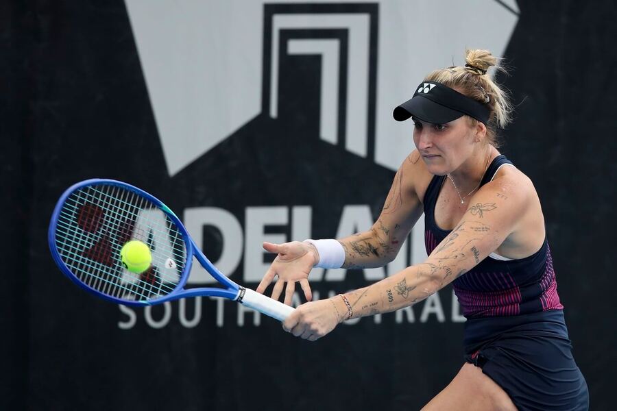 Tenis, WTA, Markéta Vondroušová během podniku v Adelaide