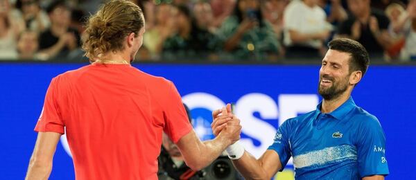 Alexander Zverev a Novak Djokovič na charitativním utkání