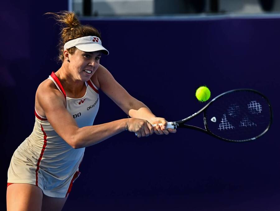 Tenis, WTA, Linda Nosková během turnaje v Dauhá, Qatar Open