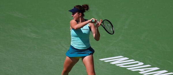 Tenis, WTA, Linda Nosková během turnaje Indian Wells, Kalifornie, USA